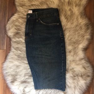 Dark wash jean shorts